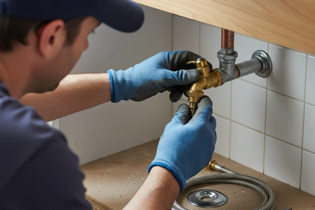 Shutoff valve and fitting work during Repiping in Washburn
